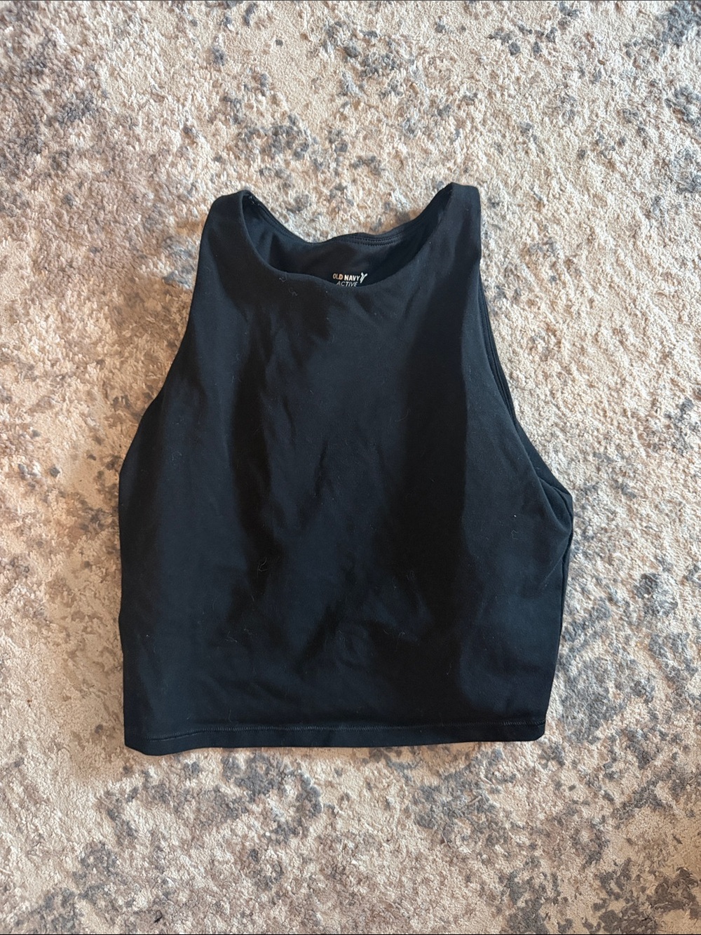 Old Navy Black High-Neck Crop Top Tank